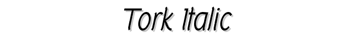 Tork Italic font